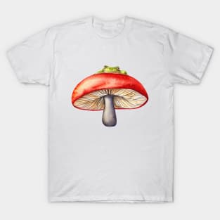 Mushroom Frog Watercolour T-Shirt